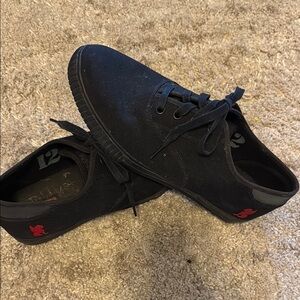 🍍 (V) Chrome Men storm truk black shoes moccasins casual sz 12🍍